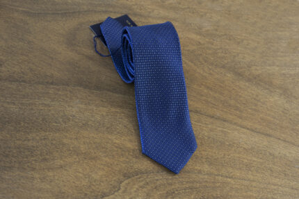 Cravatta a pois fondo blu mod. 134