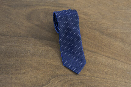 Cravatta a pois fondo blu mod. 135