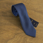Cravatta a pois fondo blu mod. 171