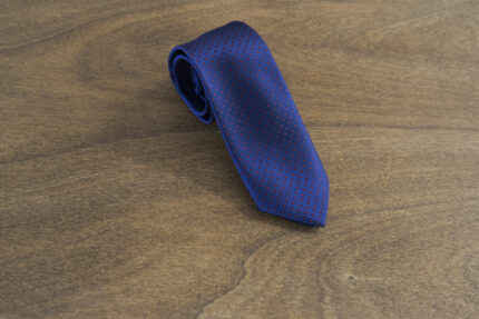 Cravatta a pois fondo blu mod. 172