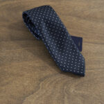 Cravatta a pois fondo nero mod. 177