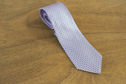 Cravatta a righe fondo rosa mod. 250