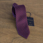 Cravatta fantasia fondo bordeaux mod. 074