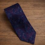 Cravatta Fantasia Blu e Bordeaux 355
