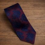 Cravatta Fantasia Blu e Bordeaux 363