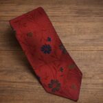 Cravatta Fantasia a Fiori Rosso 381