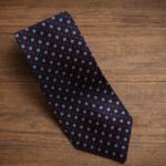 Cravatta Fantasia Bordeaux e Blu 411