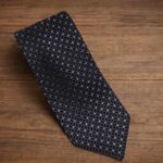 Cravatta a Pois Nero e Grigio 428