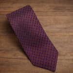 Cravatta a Pois Bordeaux e Azzurra 429