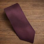 Cravatta Tinta unita Bordeaux 491