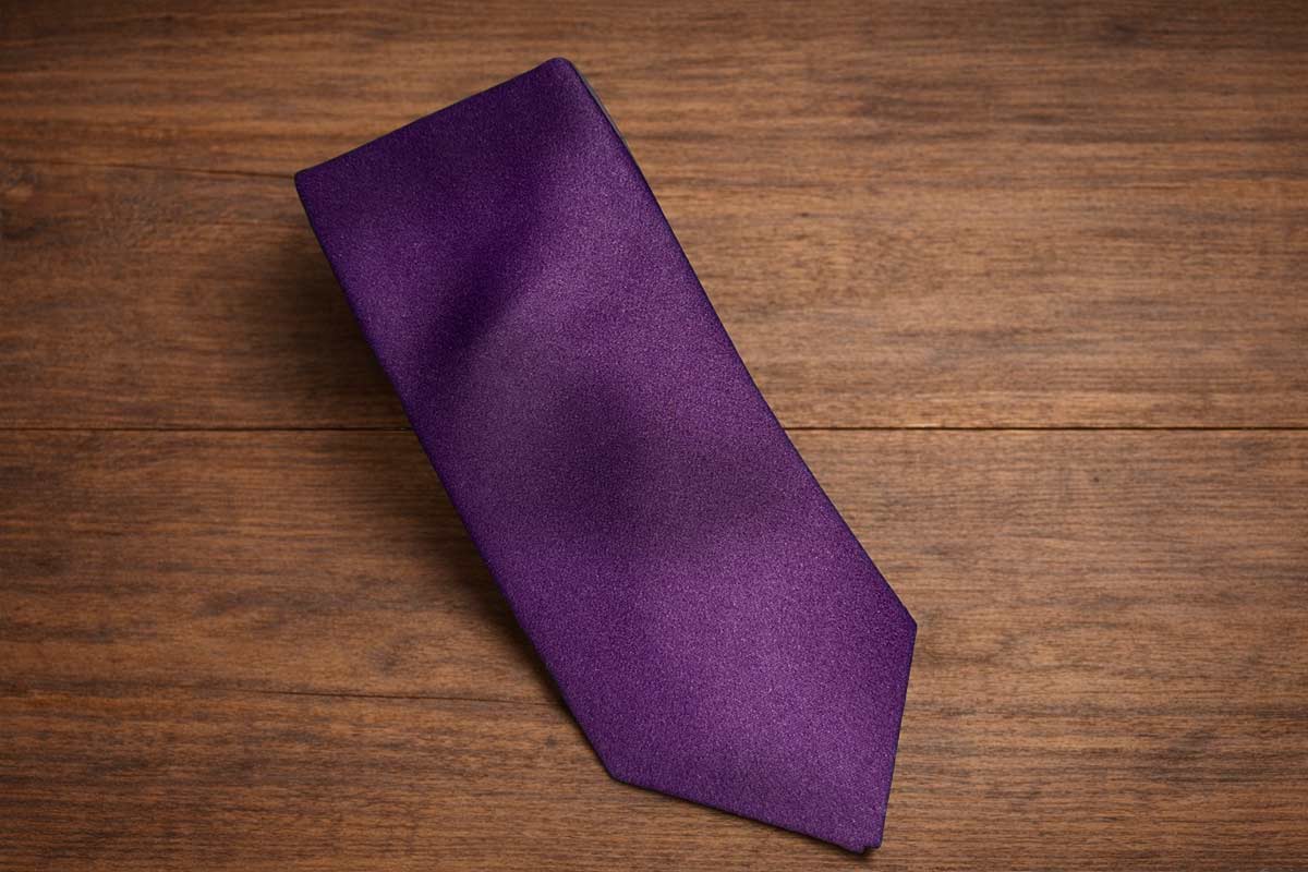 CR494 Cravatta Tinta unita Viola 494 - immagine 1