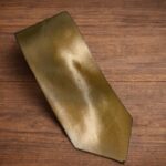 Cravatta Tinta unita Giallo Oro 495