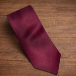 Cravatta Tinta unita Bordeaux 498
