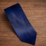 Cravatta Tinta unita Blu Navy 504