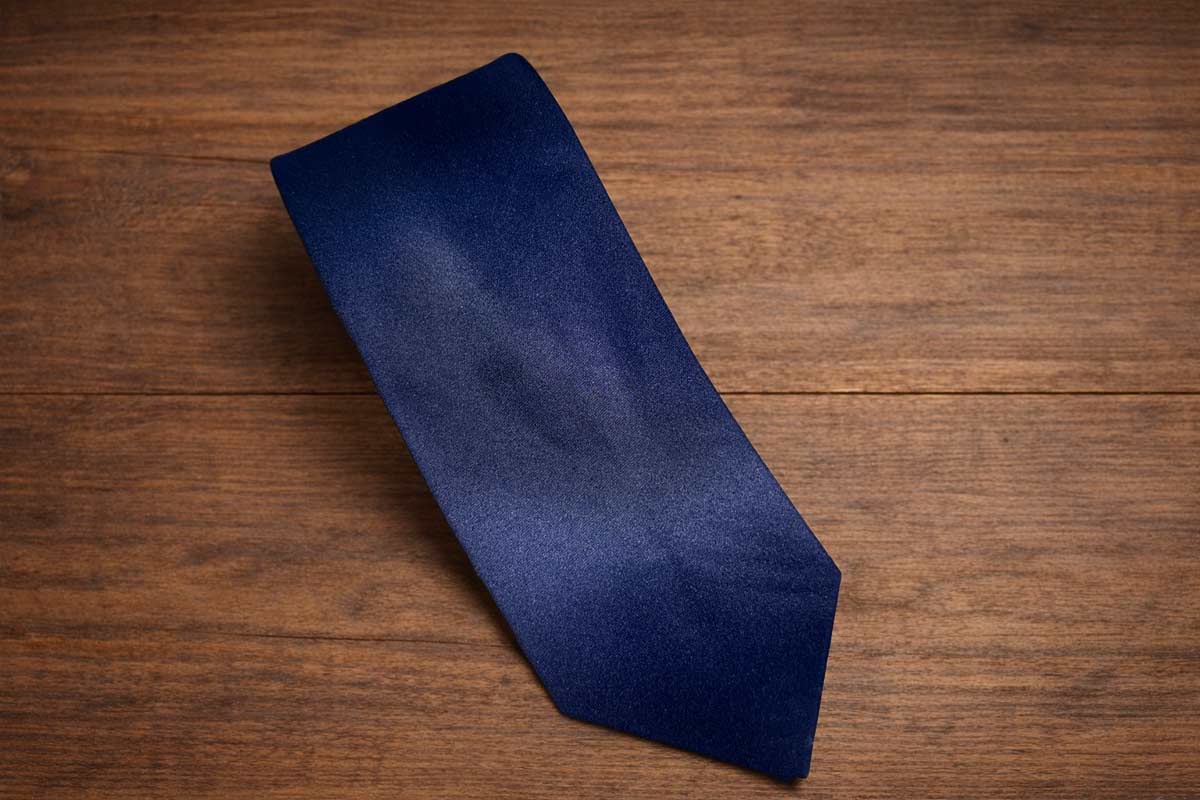 CR504 Cravatta Tinta unita Blu Navy 504 - immagine 1